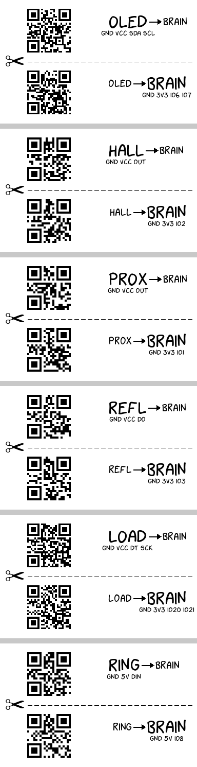Batch cable labels for an ESP32-C6 wiring harness