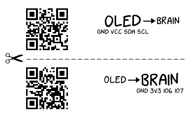 A single cable label with QR codes and pin mappings for both ends
